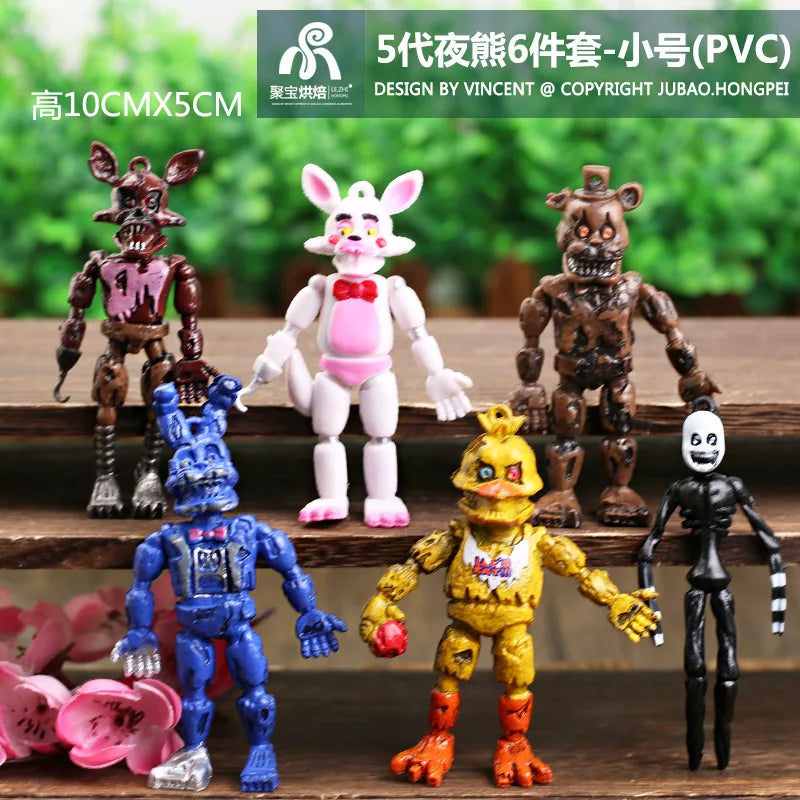 FNAF Figures Freddy Bonnie Foxy Fazbear Fnaf Bonnie Bear Action Figure PVC Collection Nightmare Fredbear Balloon Dolls Model Toy