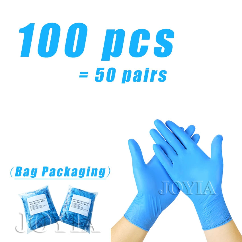 Black Disposable Nitrile Gloves 100pcs Latex Free Powder-Free Small Medium Large Pink Tattoo Gloves For Work Kitchen Clean XS XL