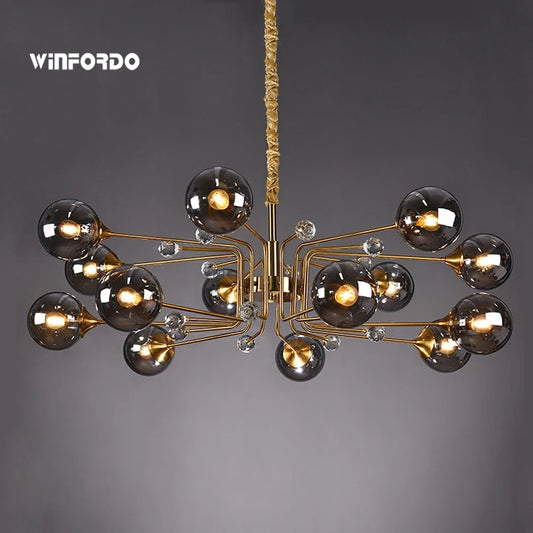 2023 Modern Led Chandelier Lighting Fixtures With 10 Globes For Living Room Restaurant Free Shipping pendant chandelier