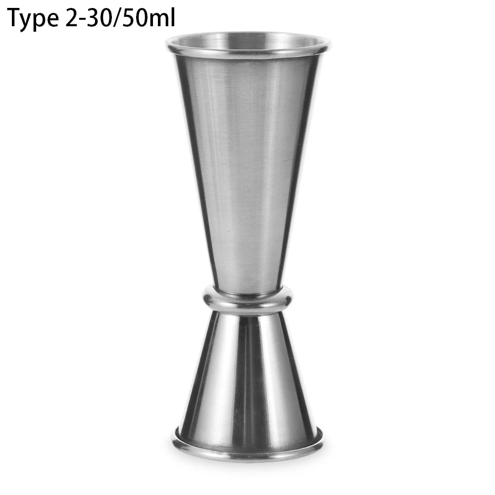 1oz/2oz New Dual Shot Stainless Steel Measure Cup Cocktail Shaker Drink Spirit Measure Jigger Kitchen Bar Barware Tools