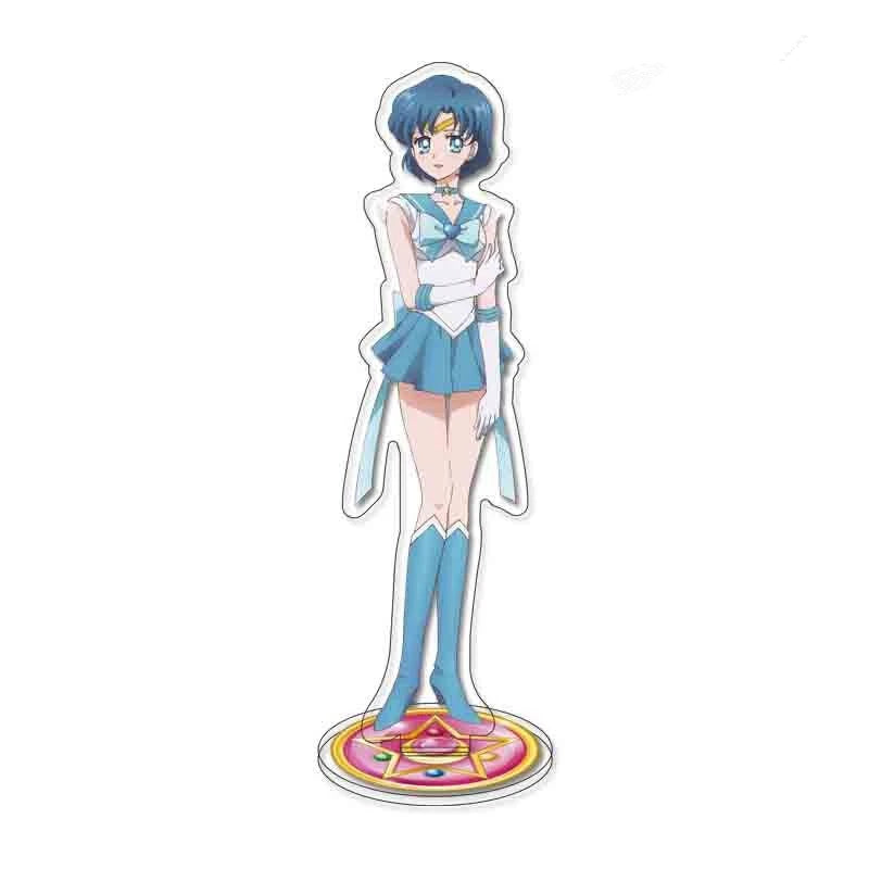 Anime SAILOR MOON Aino Minako Mizuno Ami Hino Rei Kino Makoto Cosplay Acrylic Figure Stand Model Plate Desk Decor Gift