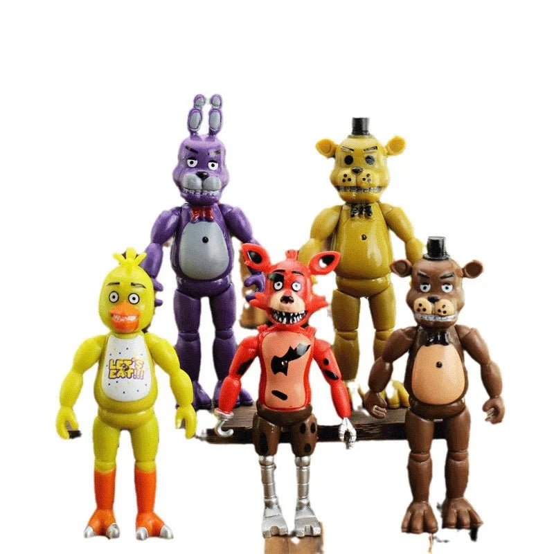 FNAF Figures Freddy Bonnie Foxy Fazbear Fnaf Bonnie Bear Action Figure PVC Collection Nightmare Fredbear Balloon Dolls Model Toy