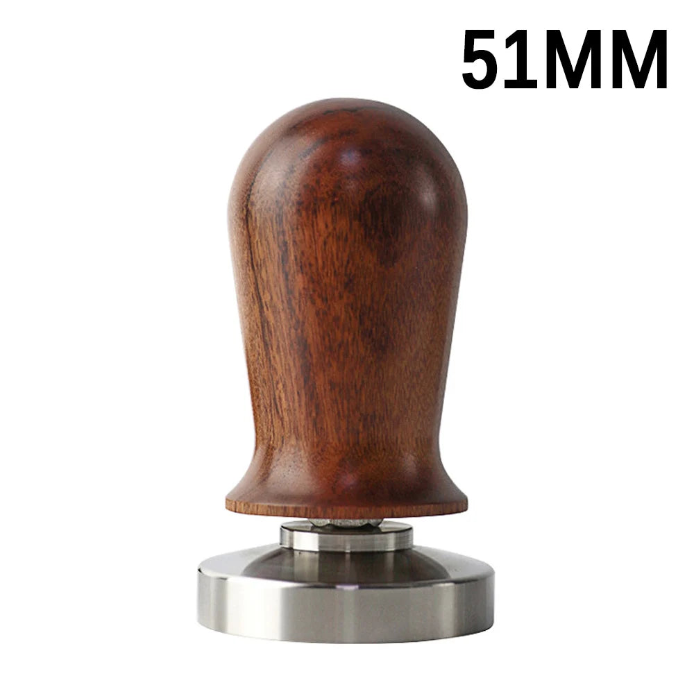 Calibrated Espresso Coffee Tamper 30lb Spring Loaded Elastic Coffee Tamper Aluminum/Wooden Stainless Steel Coffee Powder Hammer