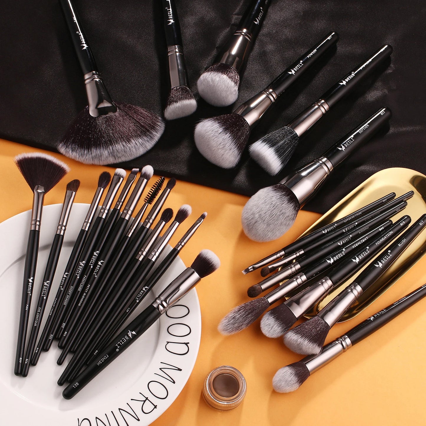 BEILI Brushes 25pcs Makeup Brush Set Cosmetic Foundation Brush Kit Eyeshadow Powder Blush Concealer Make Up Tool