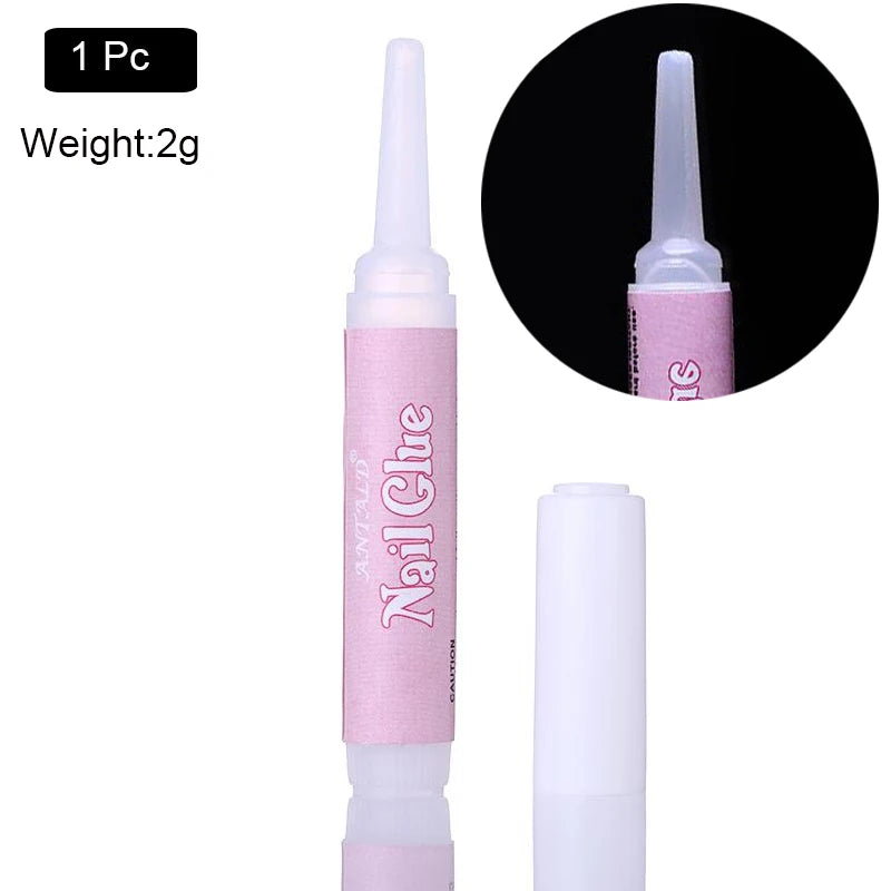 10g Fast Drying Nail Glue for False Nails Glitter Acrylic Nail Rhinestone Decoration Extension Glue Adhensive Nail Care Tool