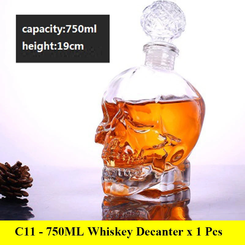 Novelty design 3 styles barware wine glass bottle 1000ml lead-free glass whiskey decanters for Liquor Scotch Bourbon