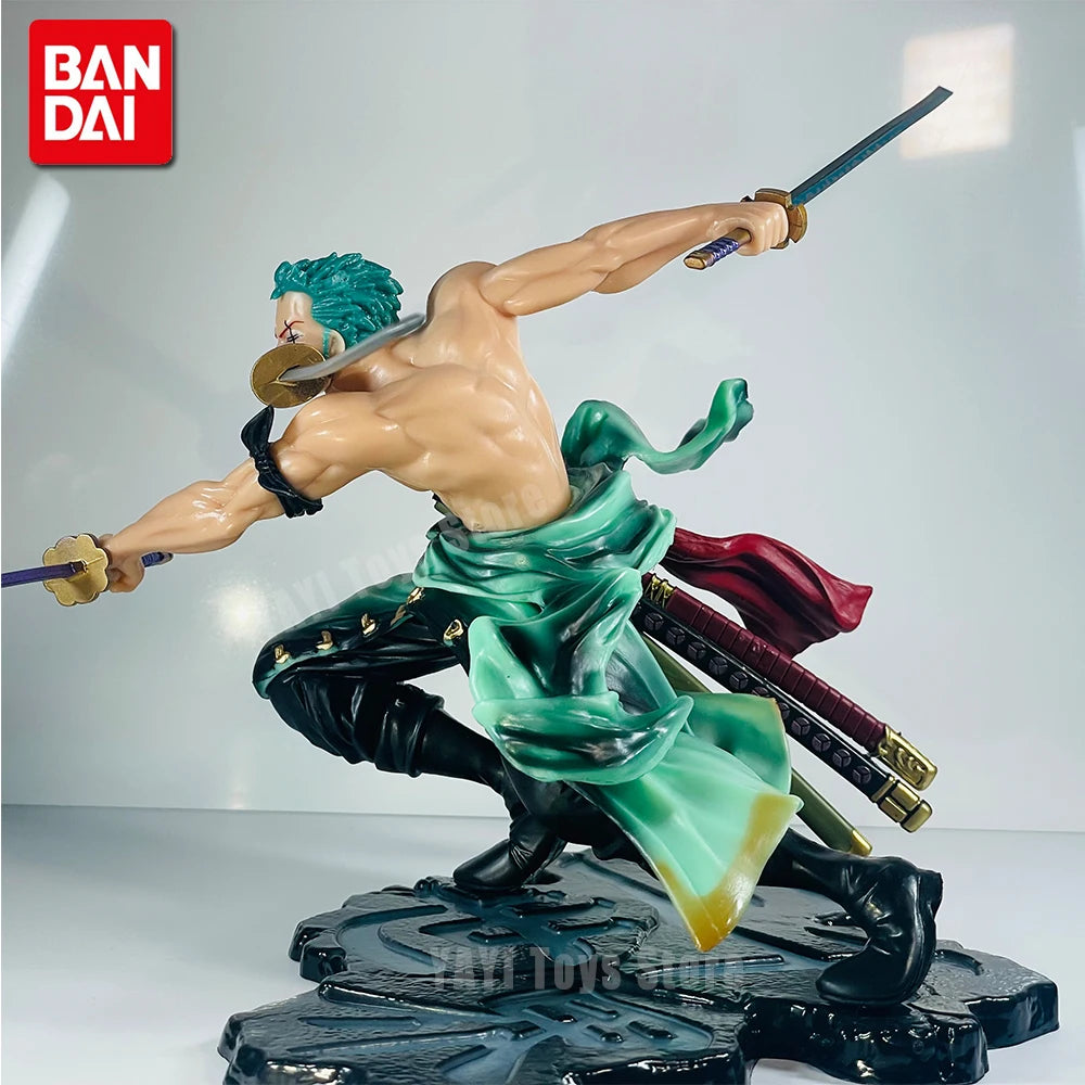 Hot One Piece 10cm Anime Figure GK Roronoa Zoro Three-blade Sa-maximum Manga Anime Statue Action Figure Collection Model Kid Toy