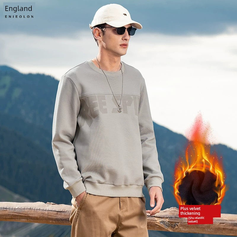 Yingjilun 370G American Retro Fall Winter Men Sweatshirt