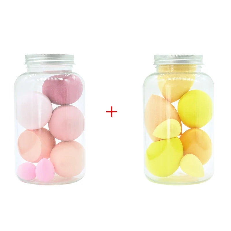 Different Sizes Makeup Sponge Dry&Wet Use Cosmetic Puff Sponge maquiagem Foundation Powder Blush Beauty Tools with Storage Box