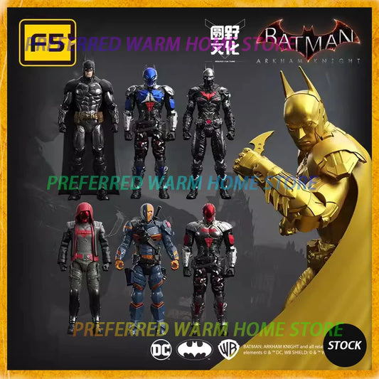 In Stock F5 ROUNDD CULTURE Batman: Arkham Knight Deathstroke Red Hood Assemble Movable Model Toys Collect