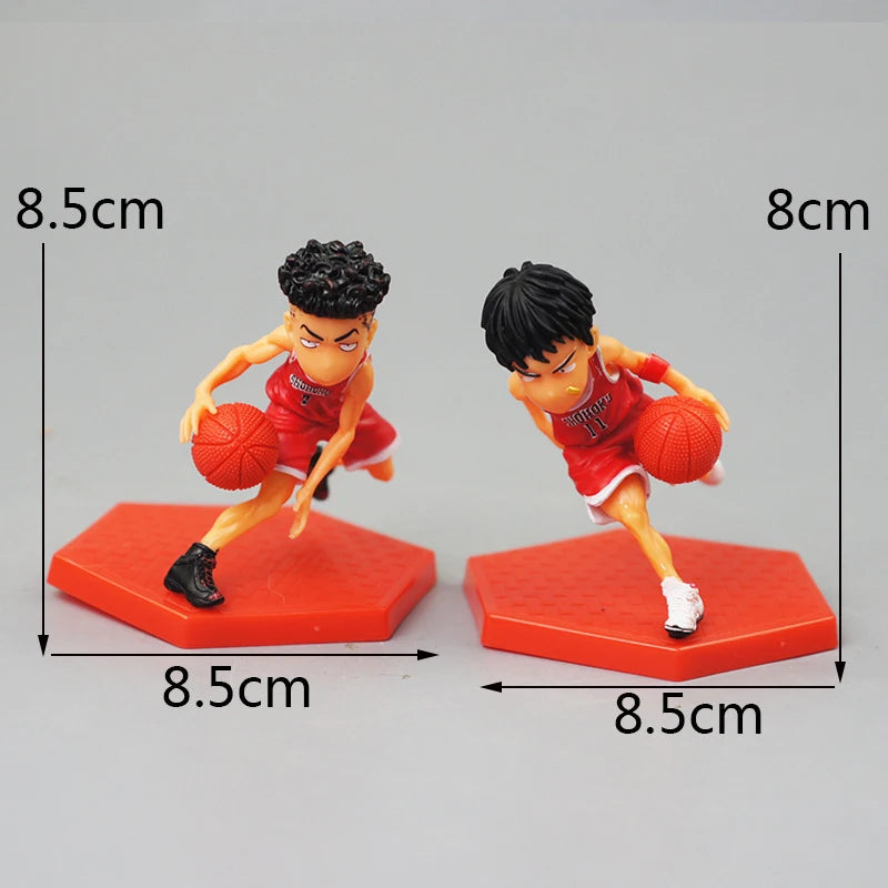 5Pcs Anime Slam Basketball Dunk Action Figure Sakuragi Rukawa Maple Haruko Akagi Kawaii Doll PVC Collectible Model Toy Gift