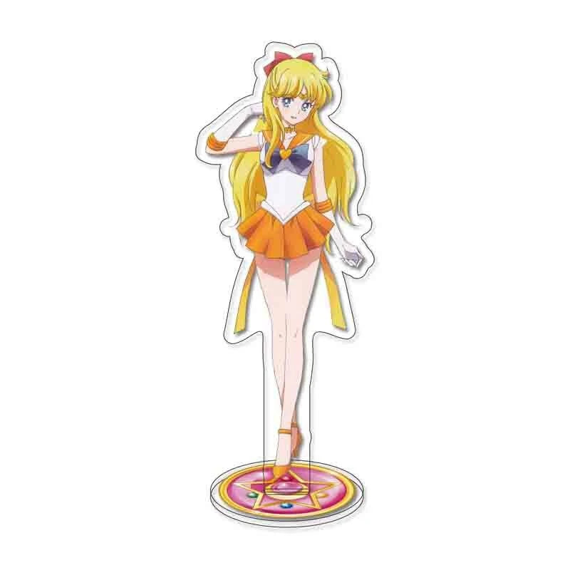 Anime SAILOR MOON Aino Minako Mizuno Ami Hino Rei Kino Makoto Cosplay Acrylic Figure Stand Model Plate Desk Decor Gift