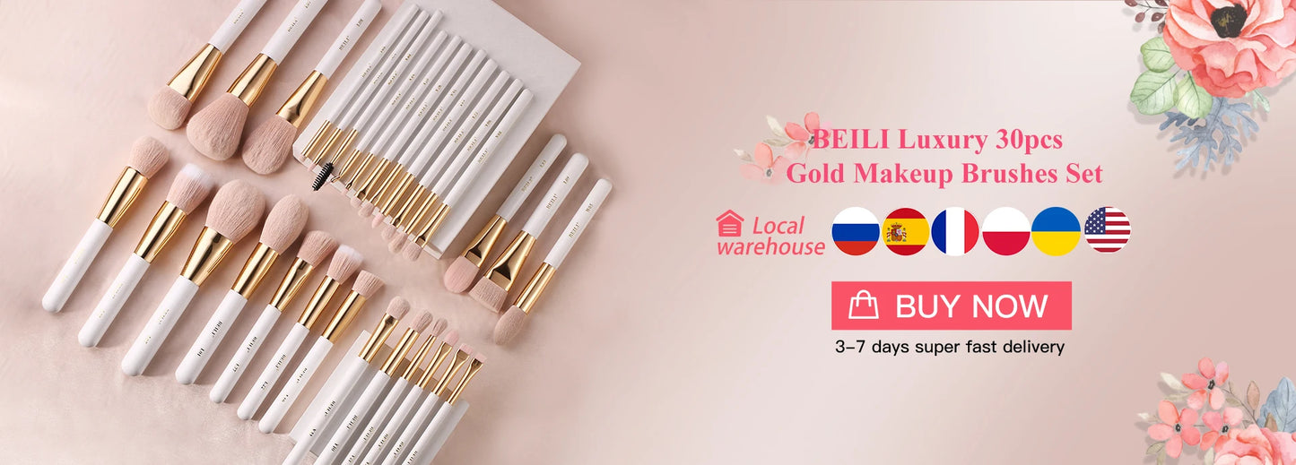 BEILI Brushes 25pcs Makeup Brush Set Cosmetic Foundation Brush Kit Eyeshadow Powder Blush Concealer Make Up Tool