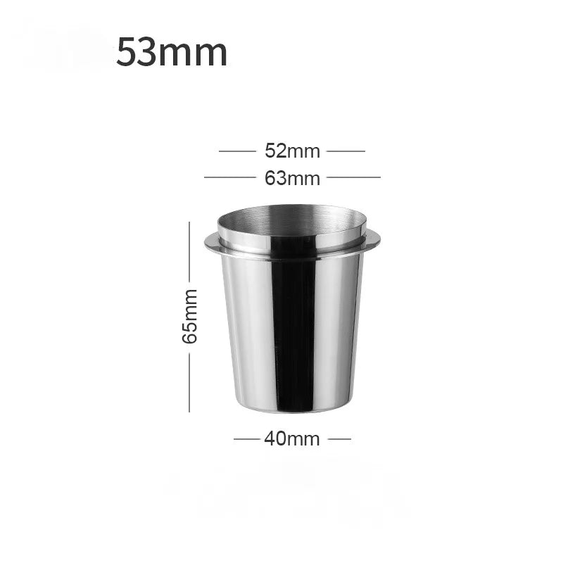 Coffee Dosing Cup 51/53/58 Mm Stainless Steel Coffee Dosing Cup Powder Feeder Part for Espresso Machine Coffeeware Accessories