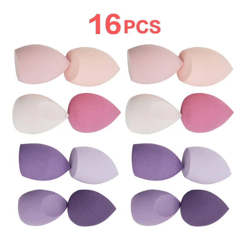 Different Sizes Makeup Sponge Dry&Wet Use Cosmetic Puff Sponge maquiagem Foundation Powder Blush Beauty Tools with Storage Box