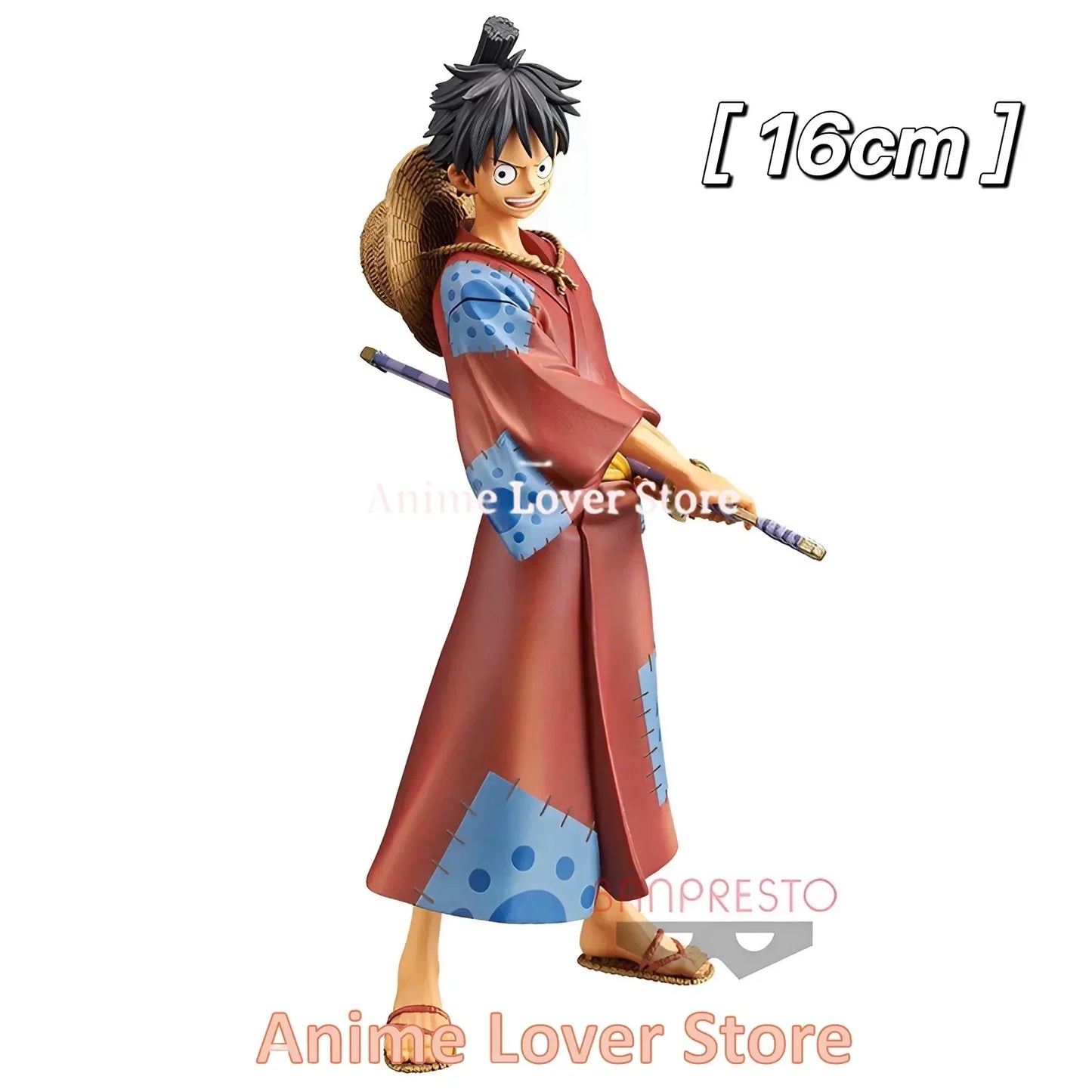 Bandai Banpresto Original One Piece DXF Wano Country Luffy Chopper Zoro Sanji Nami Robin Usopp Anime Figures Toys for Kids Gift