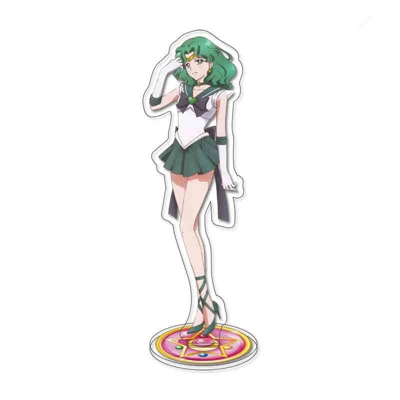 Anime SAILOR MOON Aino Minako Mizuno Ami Hino Rei Kino Makoto Cosplay Acrylic Figure Stand Model Plate Desk Decor Gift