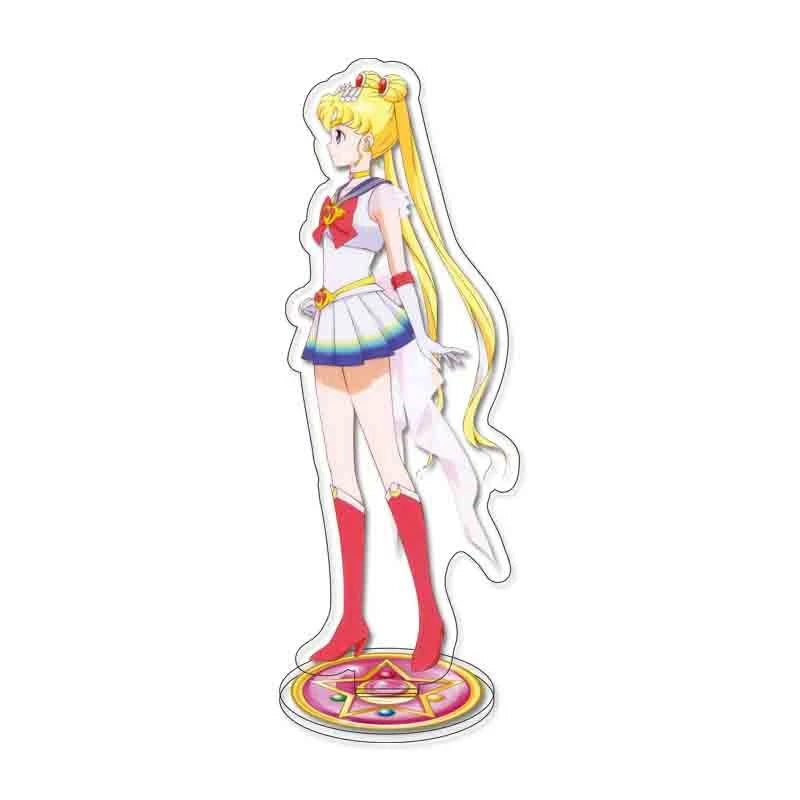 Anime SAILOR MOON Aino Minako Mizuno Ami Hino Rei Kino Makoto Cosplay Acrylic Figure Stand Model Plate Desk Decor Gift