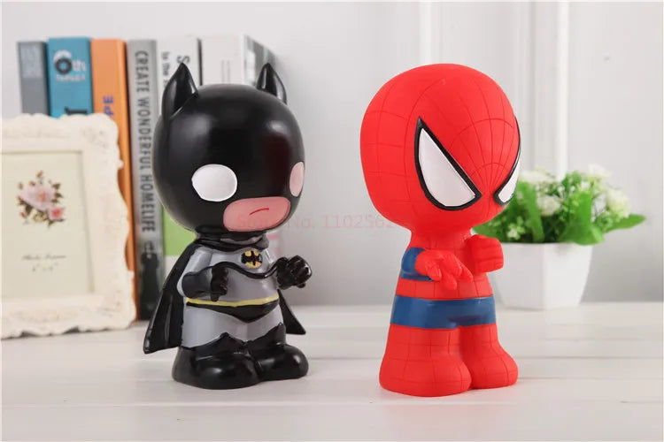 Cute Marvel Figures Anime Spiderman Iron Man America Captain America Hulk Avengers Originality Piggy Bank Kid Action Figure Gift