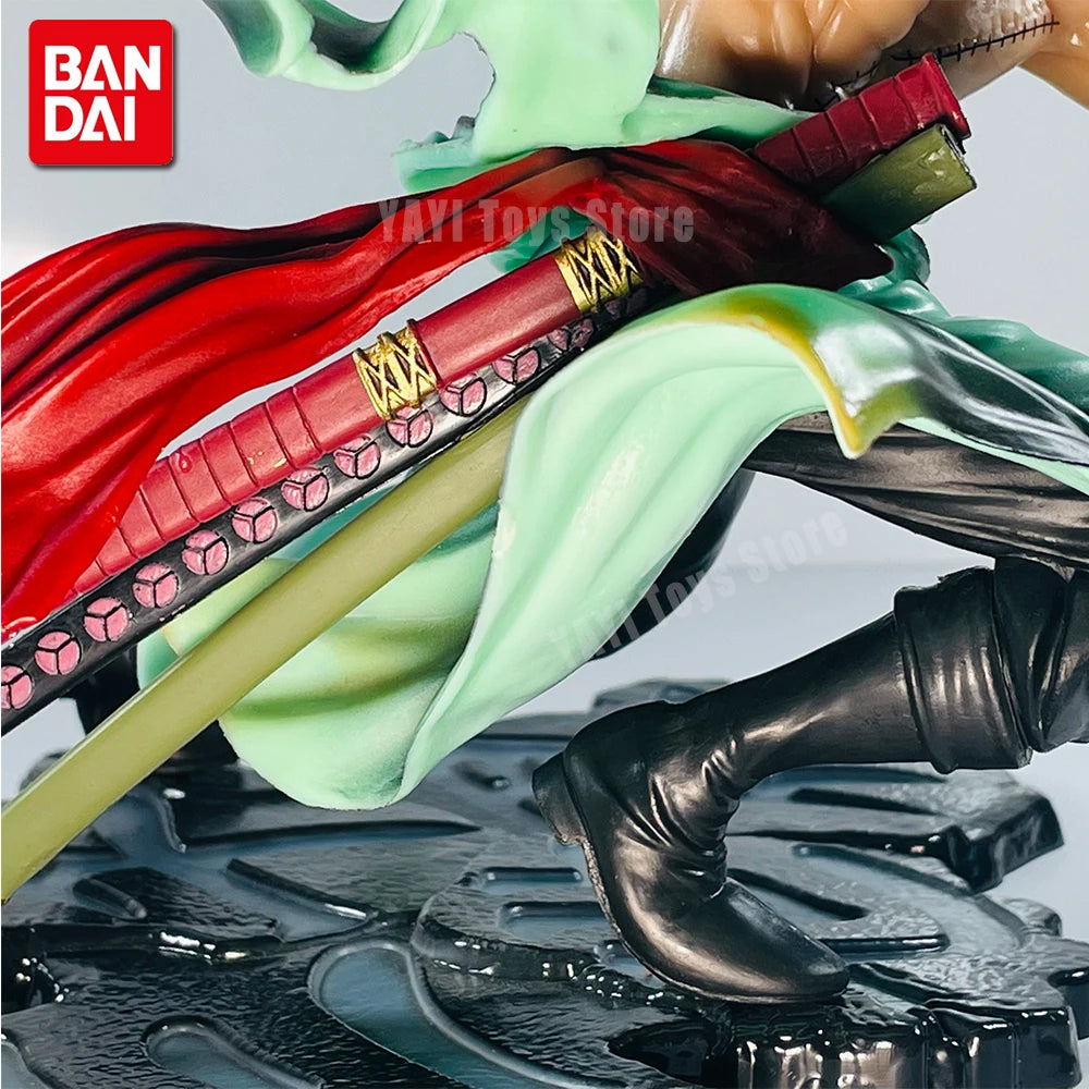 Hot One Piece 10cm Anime Figure GK Roronoa Zoro Three-blade Sa-maximum Manga Anime Statue Action Figure Collection Model Kid Toy