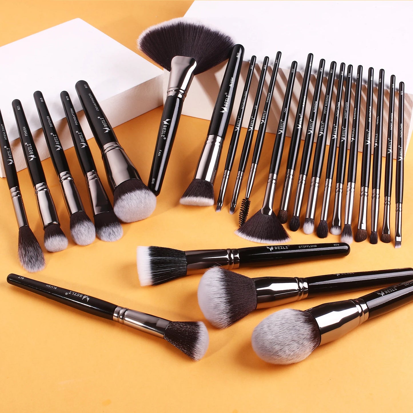 BEILI Brushes 25pcs Makeup Brush Set Cosmetic Foundation Brush Kit Eyeshadow Powder Blush Concealer Make Up Tool