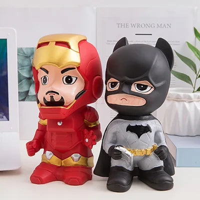 Cute Marvel Figures Anime Spiderman Iron Man America Captain America Hulk Avengers Originality Piggy Bank Kid Action Figure Gift