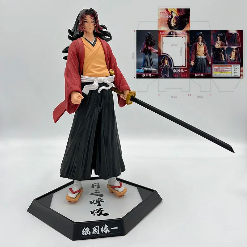 28cm Kokushibou Anime Figure Tanjiro Kamado Action Figure Tokitou Muichirou/Agatsuma Zenitsu Figurine Collectible Model Toy Gift