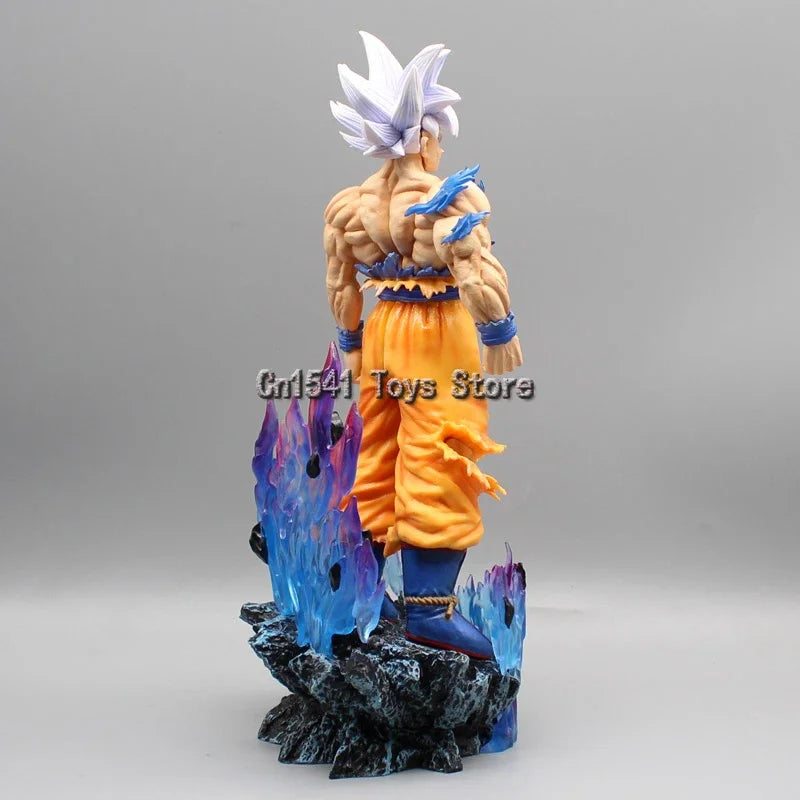 32cm Dragon Ball Super Figure White God Model Son Goku Ultra Instinct Action Figure GK Statue PVC Anime Toy Desk Decoration Gift