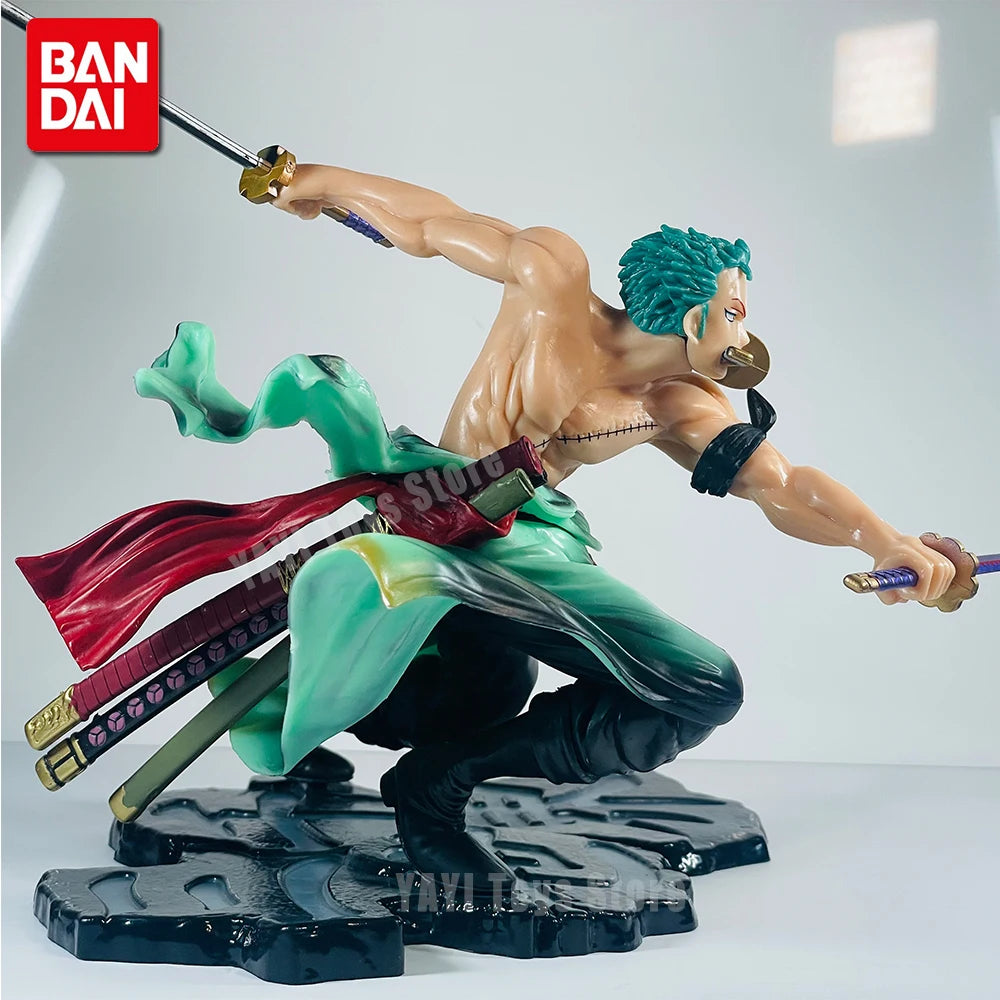 Hot One Piece 10cm Anime Figure GK Roronoa Zoro Three-blade Sa-maximum Manga Anime Statue Action Figure Collection Model Kid Toy