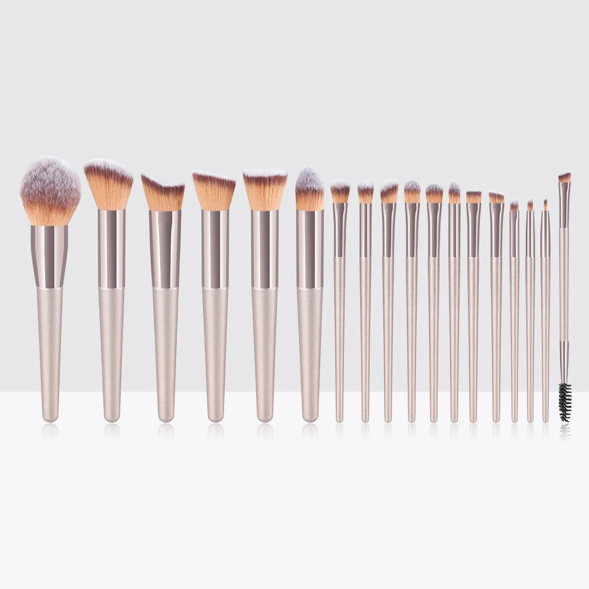 Hot Champagne Makeup Brushes Set for Women Cosmetic Foundation Powder Blush Eyeshadow Kabuki Blending Make Up Brush Beauty Tools