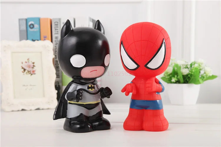 Cute Marvel Figures Anime Spiderman Iron Man America Captain America Hulk Avengers Originality Piggy Bank Kid Action Figure Gift