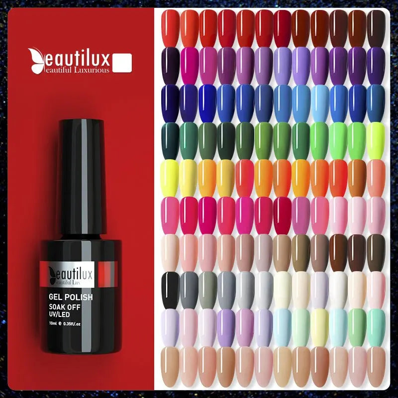 Beautilux Fashion Gel Nail Polish 120 Colors Professional Salon Nails Art Gels Varnish UV LED Semi Permanent Nail Lacquer 10ml