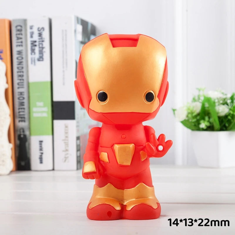 Cute Marvel Figures Anime Spiderman Iron Man America Captain America Hulk Avengers Originality Piggy Bank Kid Action Figure Gift