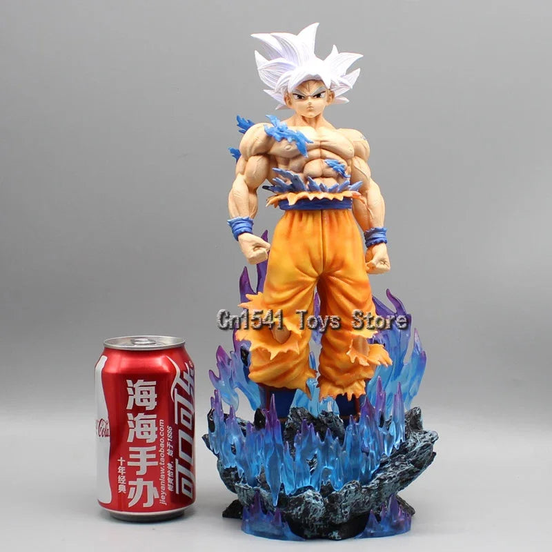 32cm Dragon Ball Super Figure White God Model Son Goku Ultra Instinct Action Figure GK Statue PVC Anime Toy Desk Decoration Gift