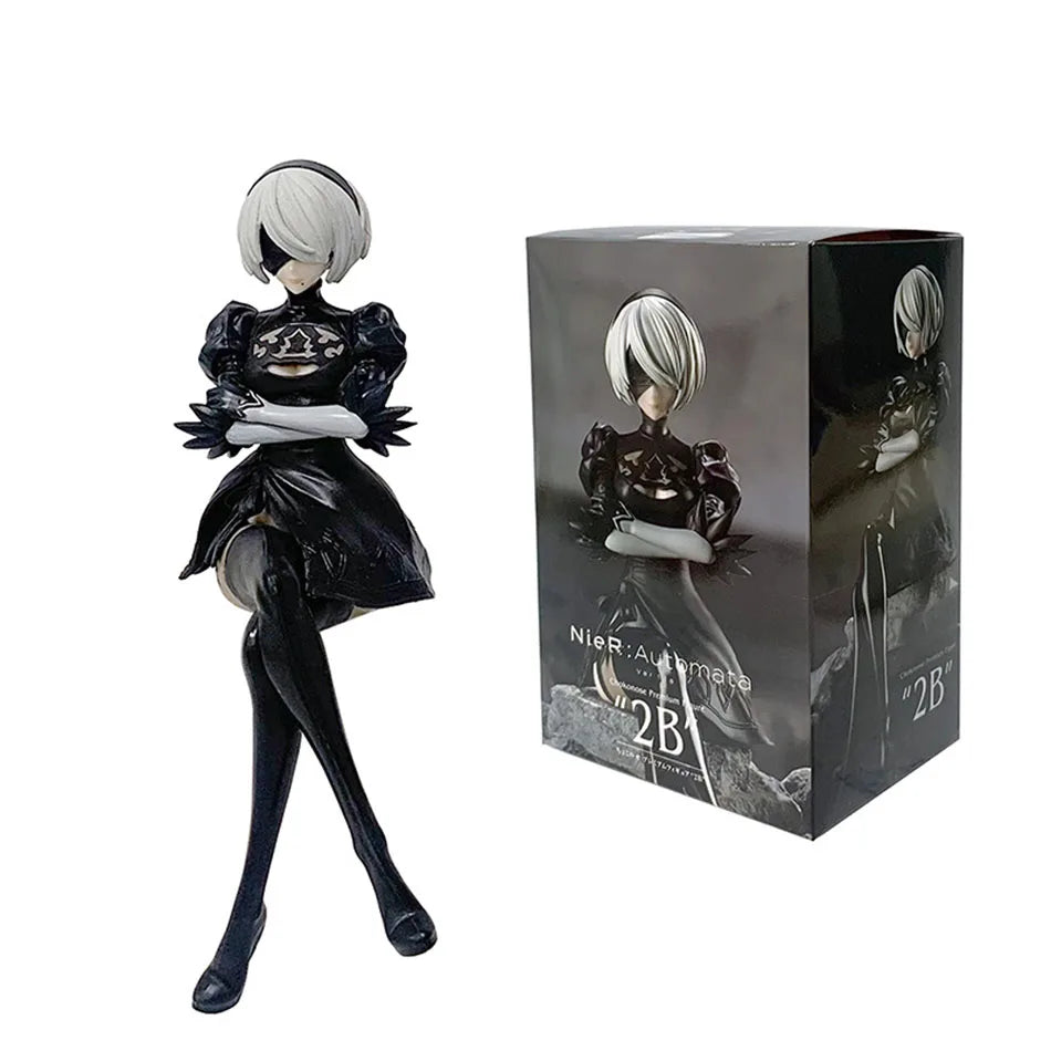 New SEGA Nier:automata Ver1.1A 2B Yorha No. 2 9S Type B 9S Premium Chokonose Figure Action Anime Mdel Toys Collectible Gift