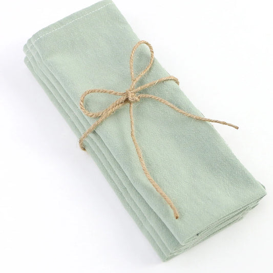 4PC 30X45CM Christmas Cloth Napkins Cotton Fabric  Dinner Kitchen Green Tea Towels Table Design Mat Wedding Decoration