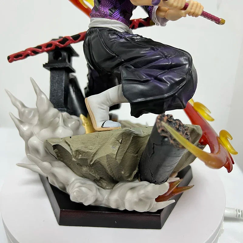 28cm Kokushibou Anime Figure Tanjiro Kamado Action Figure Tokitou Muichirou/Agatsuma Zenitsu Figurine Collectible Model Toy Gift