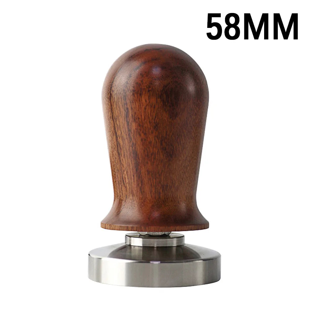 Calibrated Espresso Coffee Tamper 30lb Spring Loaded Elastic Coffee Tamper Aluminum/Wooden Stainless Steel Coffee Powder Hammer