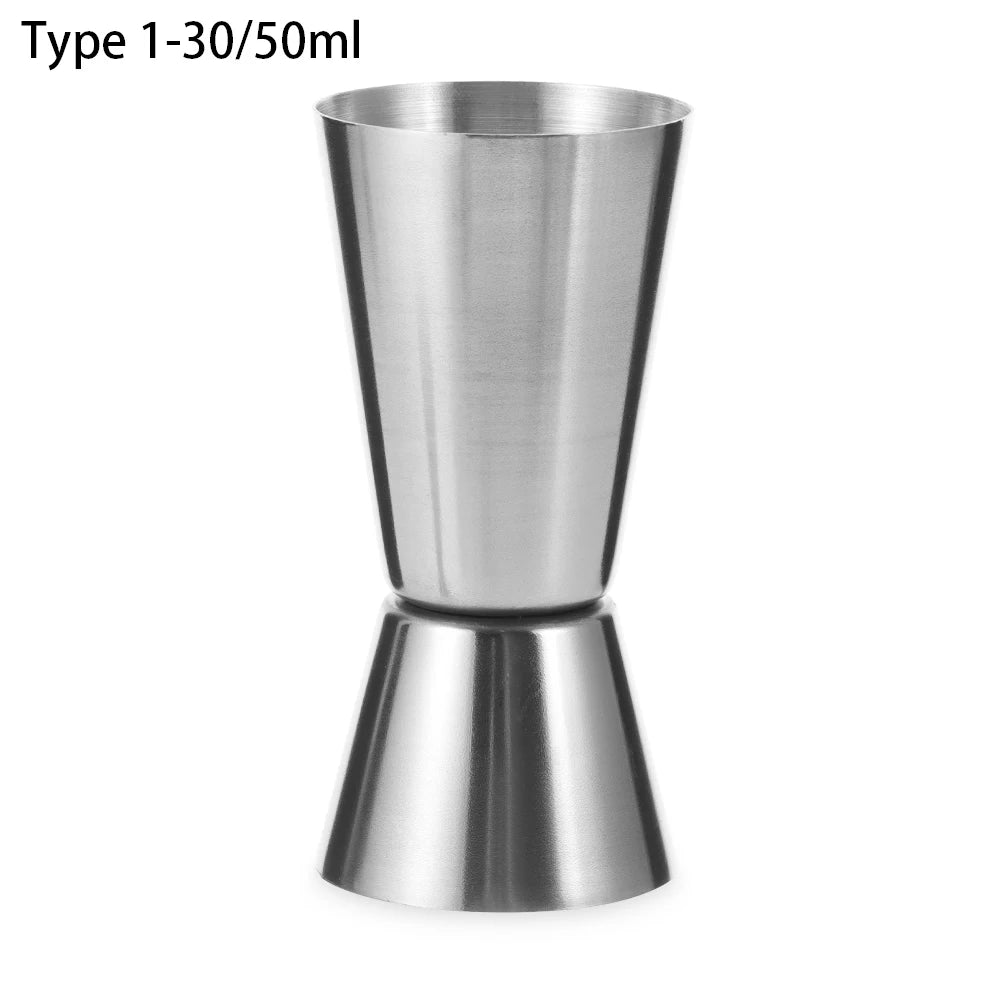 1oz/2oz New Dual Shot Stainless Steel Measure Cup Cocktail Shaker Drink Spirit Measure Jigger Kitchen Bar Barware Tools