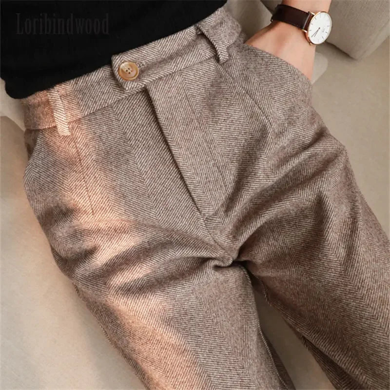 Woolen Pants - Harem Pencil Pants