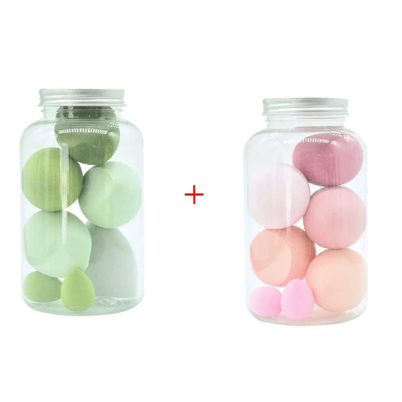 Different Sizes Makeup Sponge Dry&Wet Use Cosmetic Puff Sponge maquiagem Foundation Powder Blush Beauty Tools with Storage Box