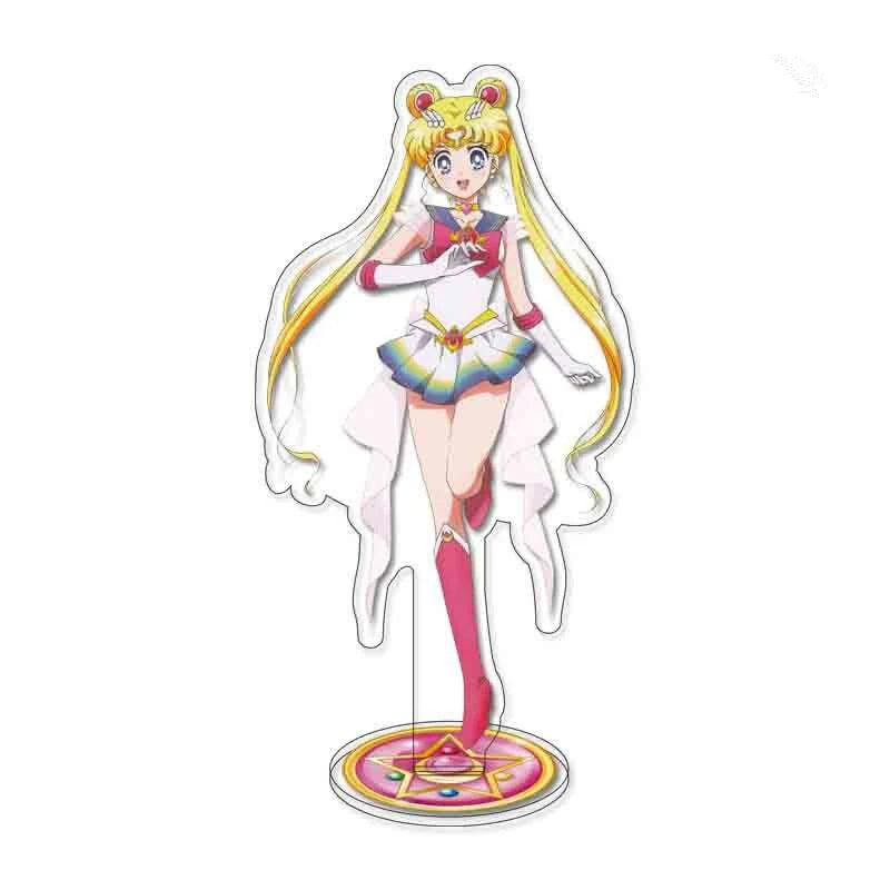 Anime SAILOR MOON Aino Minako Mizuno Ami Hino Rei Kino Makoto Cosplay Acrylic Figure Stand Model Plate Desk Decor Gift