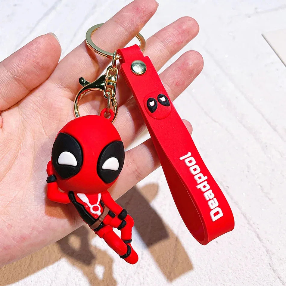 New Anime Mutants Deadpool Keychain Movie Superhero villain Doll Pendant Car Key chain Ring Jewelry Gifts Boys Party Gifts Toys