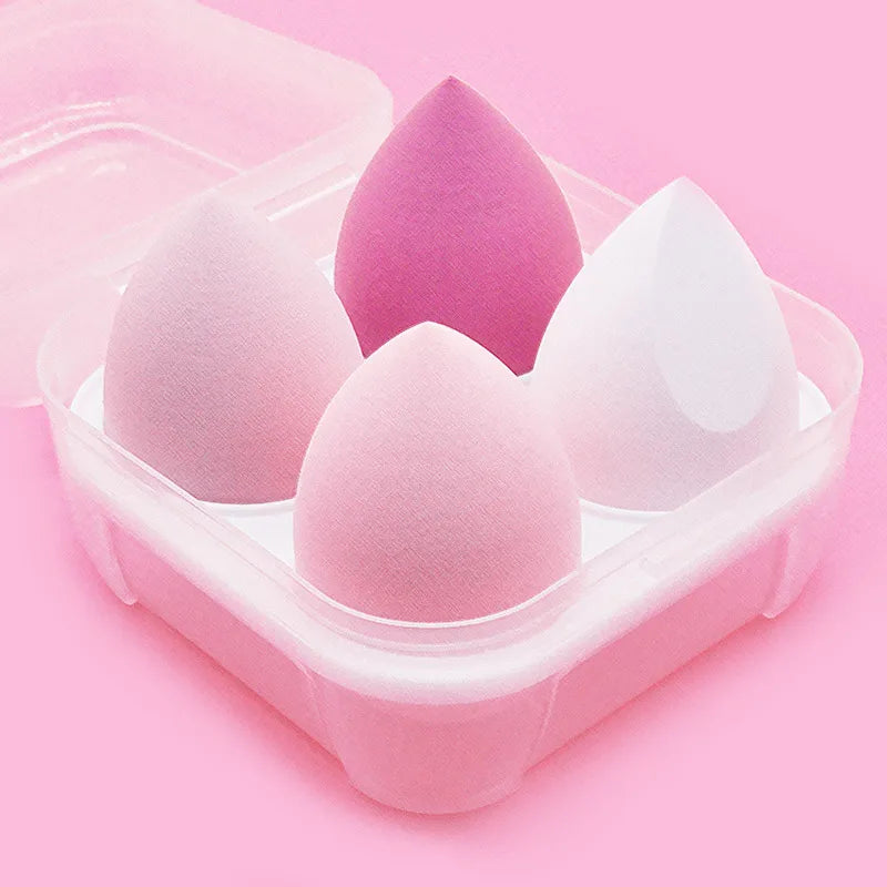 Different Sizes Makeup Sponge Dry&Wet Use Cosmetic Puff Sponge maquiagem Foundation Powder Blush Beauty Tools with Storage Box