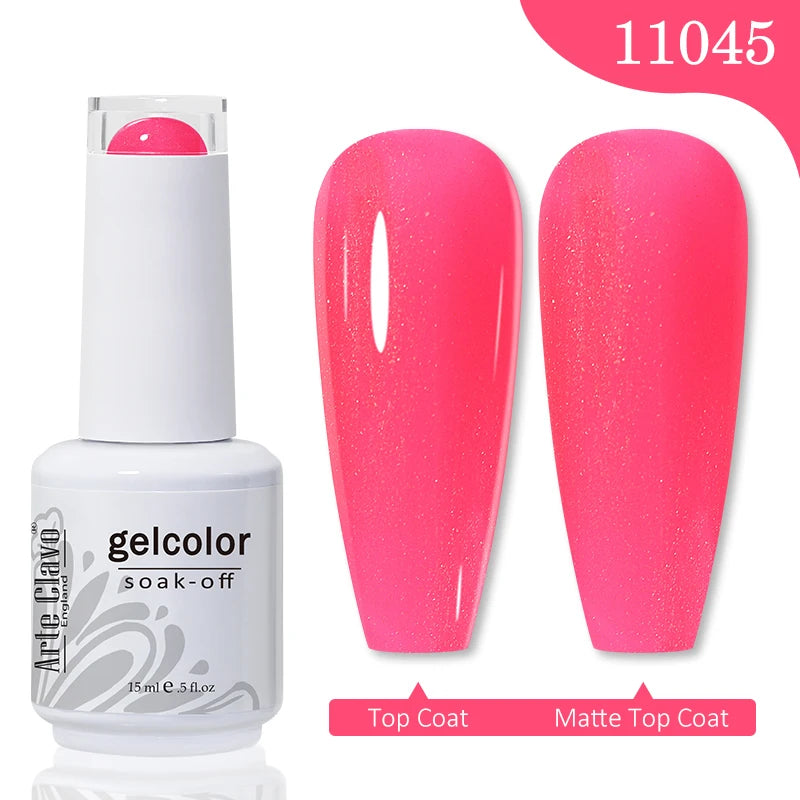 Arte Clavo 15ml Gel Nail Polishes Pink Nude Hybrid Nail Gel Lak Manicure Semi-permanent Enamels Varnish For UV LED Nail Supplies