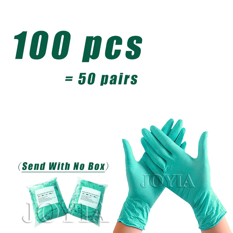 Black Disposable Nitrile Gloves 100pcs Latex Free Powder-Free Small Medium Large Pink Tattoo Gloves For Work Kitchen Clean XS XL