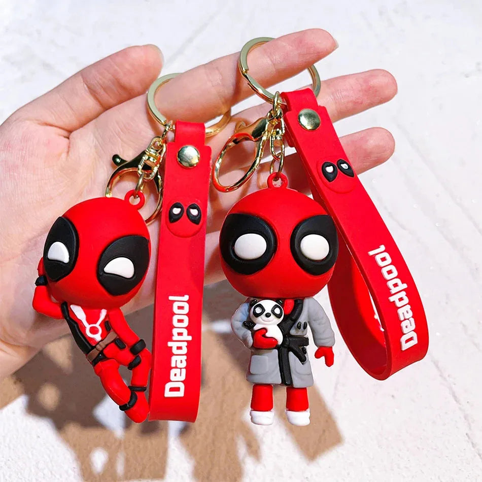 New Anime Mutants Deadpool Keychain Movie Superhero villain Doll Pendant Car Key chain Ring Jewelry Gifts Boys Party Gifts Toys