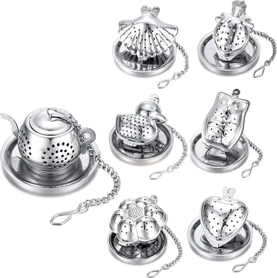 Creative Stainless Steel  Tea Infuser Teapot Tray Spice Tea Strainer Herbal Filter Teaware Accessories Kitchen Tools