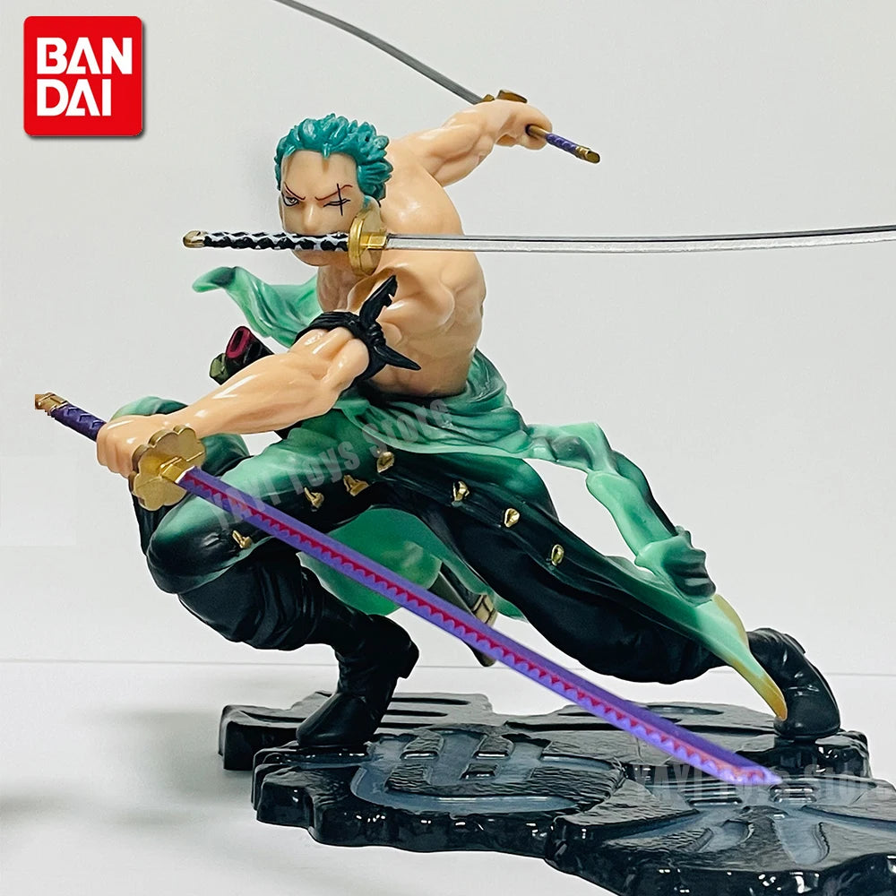 Hot One Piece 10cm Anime Figure GK Roronoa Zoro Three-blade Sa-maximum Manga Anime Statue Action Figure Collection Model Kid Toy