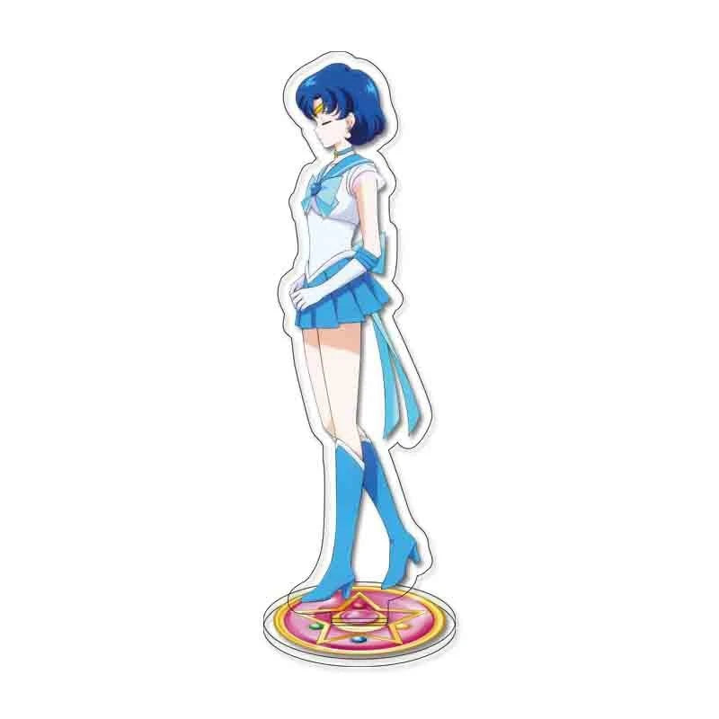 Anime SAILOR MOON Aino Minako Mizuno Ami Hino Rei Kino Makoto Cosplay Acrylic Figure Stand Model Plate Desk Decor Gift